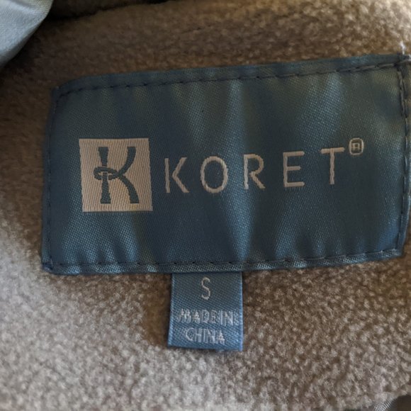 KORET WOMEN'S WINTER COAT & VEST Small S Light Blue Gray Jacket Fleece Soft Warm - Picture 5 of 10